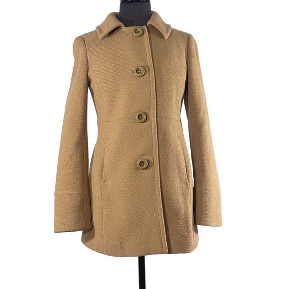 J. Crew Jackets & Blazers - J. CREW | Camel Peacoat | Size 2